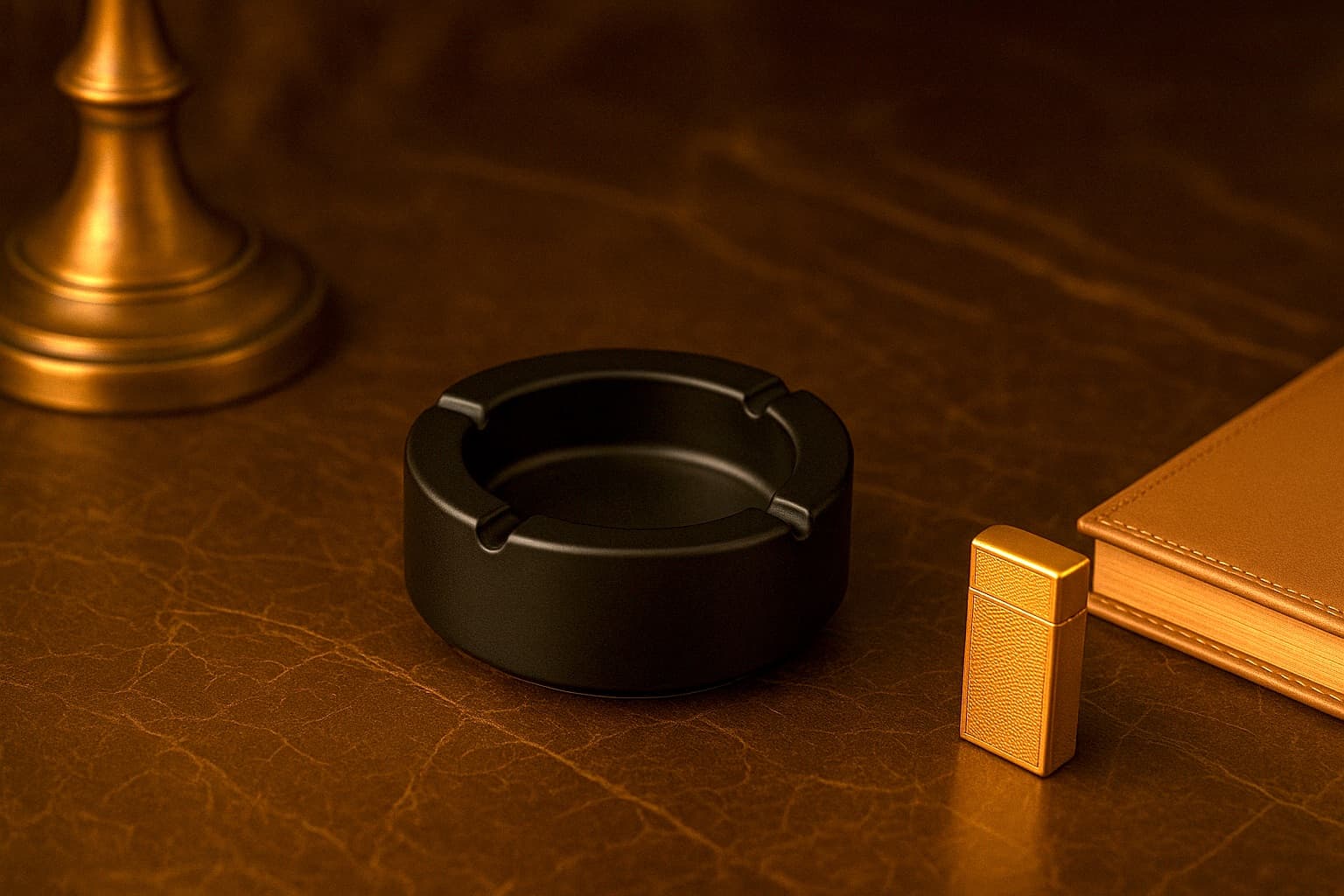 Ashtray in ambient setting